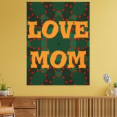 Modern elegant sinaasappel_zwart_rood_liefde mam_d canvas afdruk (Insitu (Woonkamer))