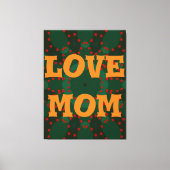 Modern elegant sinaasappel_zwart_rood_liefde mam_d canvas afdruk (Voorkant)