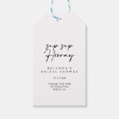 Modern Elegant SIP Hooray Vrijgezellenfeest Cadeaulabel (Voorkant)