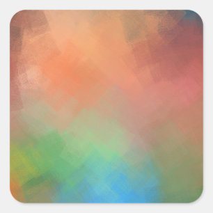 Modern elegant Sjabloon Abstract kunstwerk blanco Vierkante Sticker