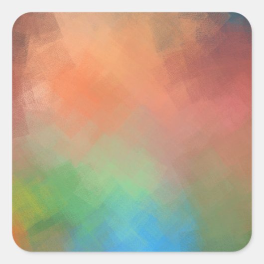 Modern elegant Sjabloon Abstract kunstwerk blanco Vierkante Sticker (Voorkant)