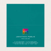 Modern Elegant Sjabloon Business Logo hier gevouwe Visitekaartje (Binnenkant ongevouwen)