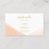 Modern Elegant Sjabloon Handgeschreven Goud Script Visitekaartje (Achterkant)