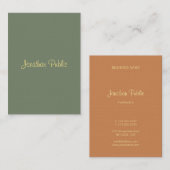 Modern Elegant Sjabloon Handschrift Script Naam Visitekaartje (Voorkant / Achterkant)