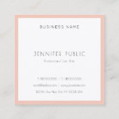 Modern elegant Sjabloon minimalistisch ontwerp Vierkante Visitekaartje (Achterkant)