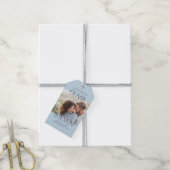 Modern Elegant Sla de datum foto Labels Cadeaulabel (Met Touw)
