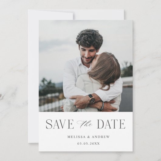 Modern Elegant slaat de datum op Save The Date (Voorkant)