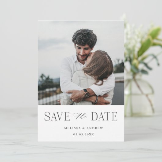 Modern Elegant slaat de datum op Save The Date (Staand voorkant)