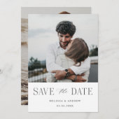 Modern Elegant slaat de datum op Save The Date (Voorkant / Achterkant)