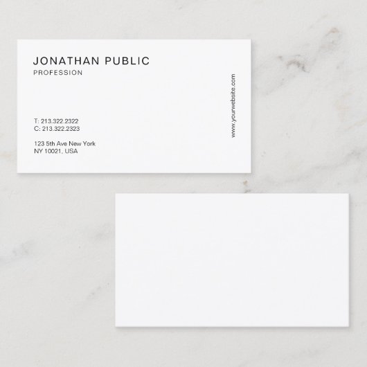 Modern elegant Smart Professional Trendy Visitekaartje (Voorkant / Achterkant)