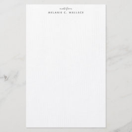 Modern Elegant Smokey Grey Personalized Briefpapier
