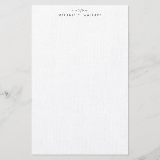 Modern Elegant Smokey Grey Personalized Briefpapier (Voorkant)