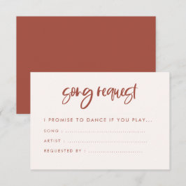 Modern elegant sneeuwroze bruiloft Song request Informatiekaartje