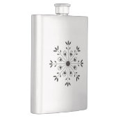 Modern Elegant Sneeuwvlok Zwart Flacon (Rechts)