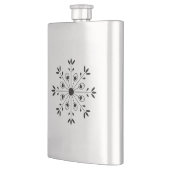 Modern Elegant Sneeuwvlok Zwart Flacon (Links)