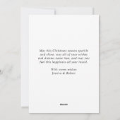 Modern Elegant Snowflake-kerstgroet Feestdagenkaart (Achterkant)