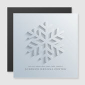 Modern Elegant Snowflake Medical Holiday Greetings (Voorkant / Achterkant)