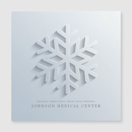 Modern Elegant Snowflake Medical Holiday Greetings (Voorkant)