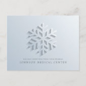 Modern Elegant Snowflake Medical Holiday Greetings Feestdagenkaart (Voorkant)