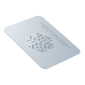 Modern Elegant Snowflake Medical Holiday Greetings Magneet (Rechterzijde)