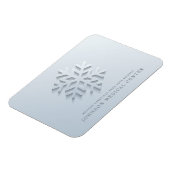 Modern Elegant Snowflake Medical Holiday Greetings Magneet (Linkerzijde)