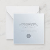 Modern Elegant Snowflake Medical Holiday Greetings Notitiekaartje (Achterkant)