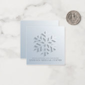 Modern Elegant Snowflake Medical Holiday Greetings Notitiekaartje (Voorkant / Achterkant in situ)