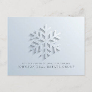 Modern Elegant Snowflake   Vakantiegroet Feestdagenkaart