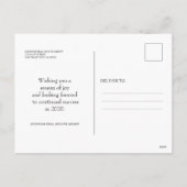 Modern Elegant Snowflake | Vakantiegroet Feestdagenkaart (Achterkant)