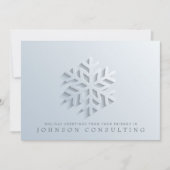 Modern Elegant Snowflake | Vakantiegroet Feestdagenkaart (Voorkant)