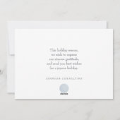 Modern Elegant Snowflake | Vakantiegroet Feestdagenkaart (Achterkant)