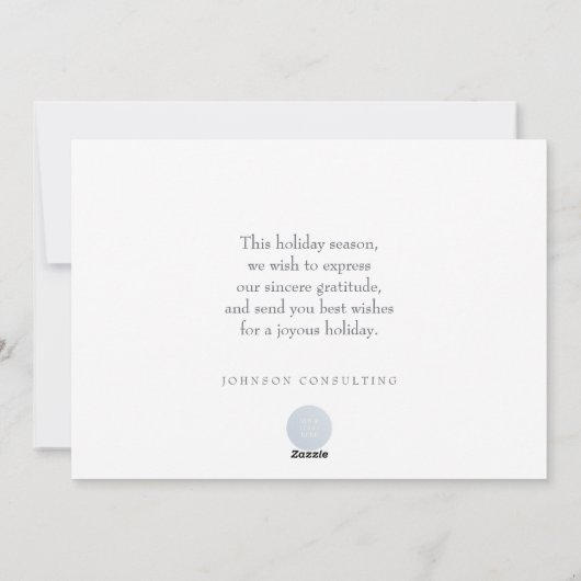 Modern Elegant Snowflake | Vakantiegroet Feestdagenkaart (Achterkant)