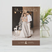 Modern Elegant Sophisticated Photo Couple Wedding (Staand voorkant)