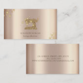 Modern Elegant Sparkle Gold Glitter Sewing Machine Visitekaartje (Voorkant / Achterkant)