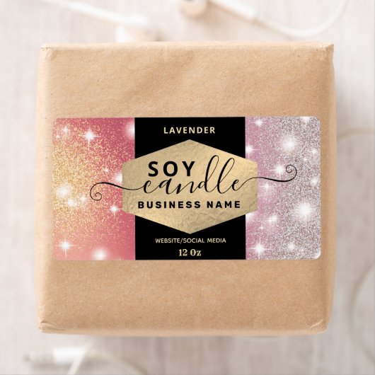 Modern elegant sparkle script kaarle label (Insitu)