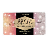 Modern elegant sparkle script kaarle label (Voorkant)