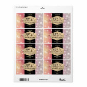 Modern elegant sparkle script kaarle label (Full Sheet)