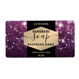 Modern elegant sparkle script zeap label