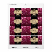 Modern elegant sparkle script zeap label (Full Sheet)