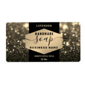 Modern elegant sparkle script zeap label (Voorkant)