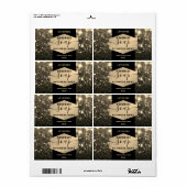 Modern elegant sparkle script zeap label (Full Sheet)