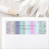 Modern Elegant Sparkly Diamond Chic Holografisch Etiket (Insitu)
