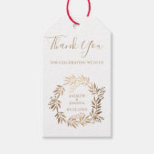 Modern Elegant, speciaal aangepast Gold Monogram Cadeaulabel (Voorkant)