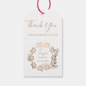 Modern Elegant, speciaal aangepast Gold Monogram Cadeaulabel (Achterkant)