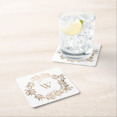 Modern Elegant, speciaal aangepast Gold Monogram Kartonnen Onderzetters (Insitu)