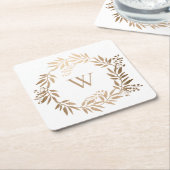 Modern Elegant, speciaal aangepast Gold Monogram Kartonnen Onderzetters (Schuin)