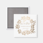 Modern Elegant, speciaal aangepast Gold Monogram Magneet (Voorkant / Achterkant)