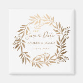 Modern Elegant, speciaal aangepast Gold Monogram Magneet (Voorkant)