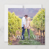 Modern Elegant Square Wedding Save the Date Magnetische Uitnodiging (Voorkant)