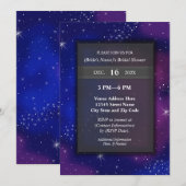 Modern Elegant Star Night Sky Galaxy Vrijgezellenf Kaart (Voorkant / Achterkant)